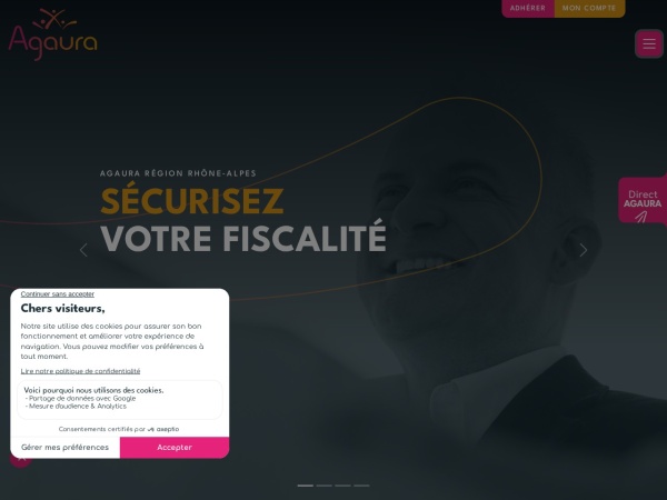 Aperçu du site de AGAURA