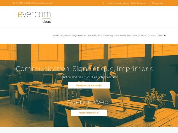 Aperçu du site de EVERCOM